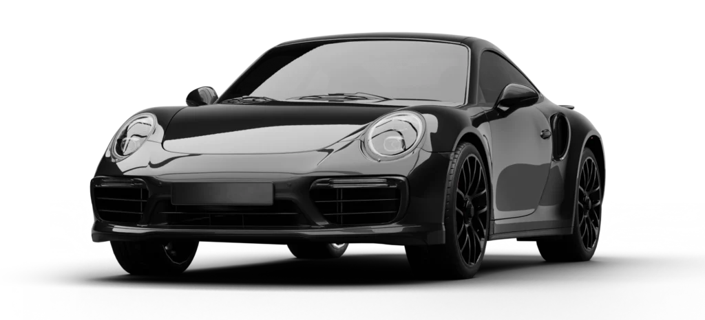 Pleasant Automotive Porsche auto repair in Wake Forest, NC. a black sports car with a black background